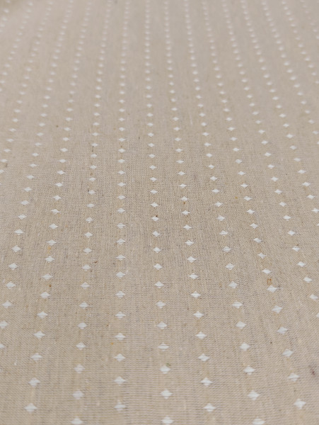 Brown Dobby Dot Premium Cotton Fabric