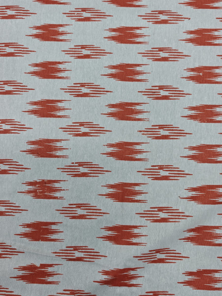 Pure Handloom Cotton Ikat Print - Orange