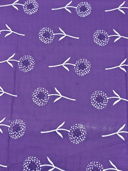Cotton Floral Purple Print