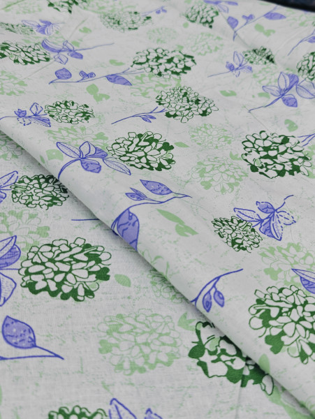 White Floral Print Cotton
