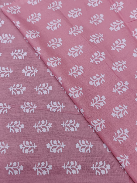 Peach floral cotton print