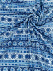 Indigo Floral Wheel Block-Print Cotton Fabric