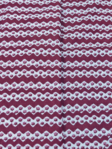 Red ZigZag Stripe Cotton Fabric