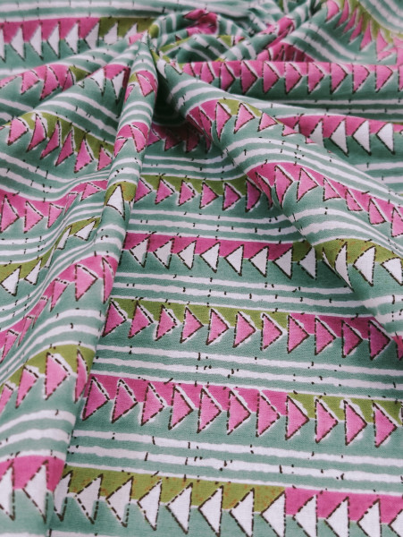Beautiful Tringle Pattern Stripe Cotton Fabric