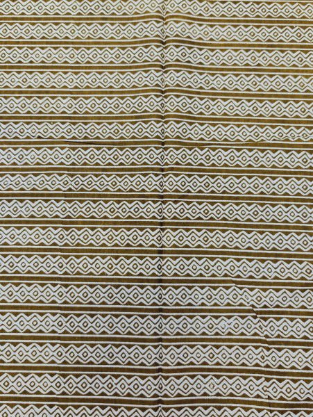 Chocolate ZigZag Stripe Cotton Fabric