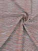 Red Hand Block Pattern Stripe Cotton Fabric