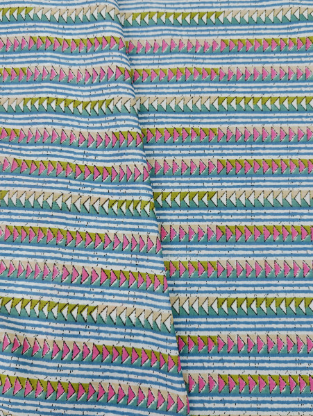 Beautiful Tringle Pattern Stripe Cotton Fabric