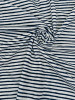 Indigo Hand Block Pattern Stripe Cotton Fabric