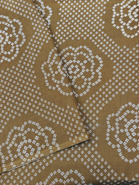 Mocha Brown Bandhej Print