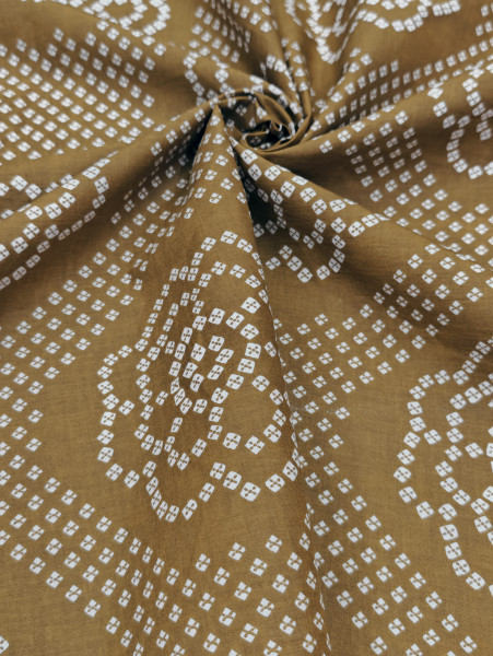 Image of Mocha Brown Bandhej Print