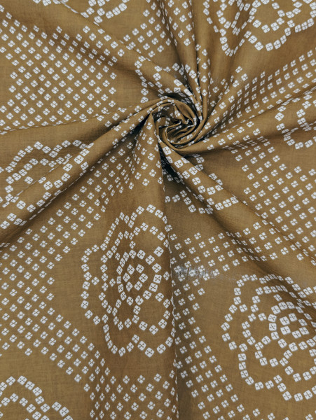 Mocha Brown Bandhej Print