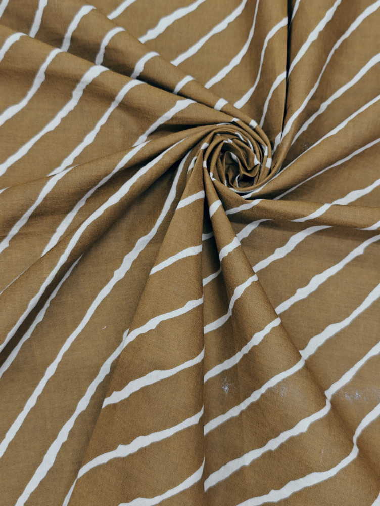 Image of Mocha Brown Lehriya Print