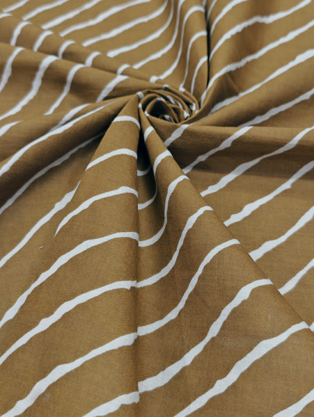 Mocha Brown Lehriya Print