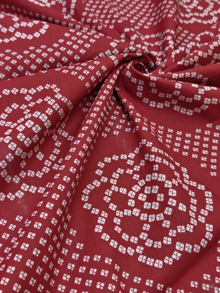 Maroon Bandhej Print