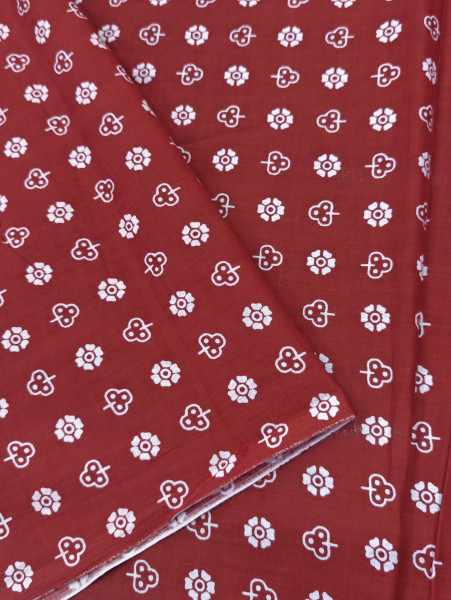 Red floral and geometric Print