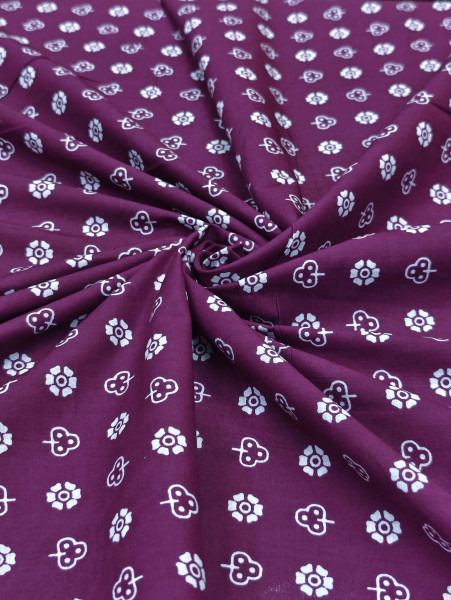 Wine floral and geometric Print