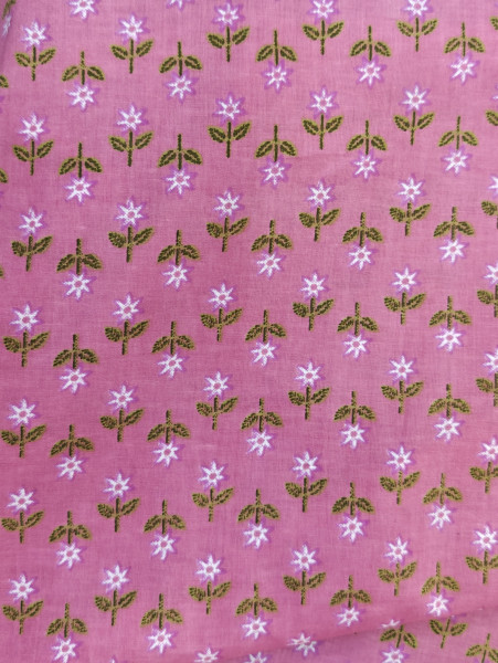 Pink Floral Buti Print