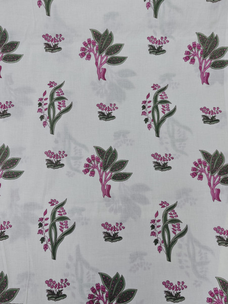 Pink Mughal Buta Printed Fabric