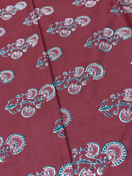 RED BUTA COTTON FABRIC