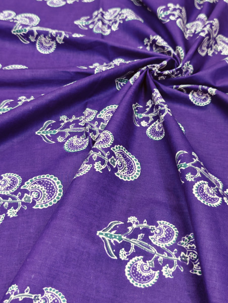 PURPLE BUTA COTTON FABRIC