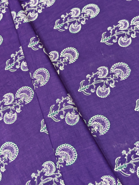 PURPLE BUTA COTTON FABRIC