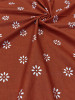 Orange floral and geometric Print
