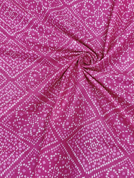 Image of Magenta Bandhani Print