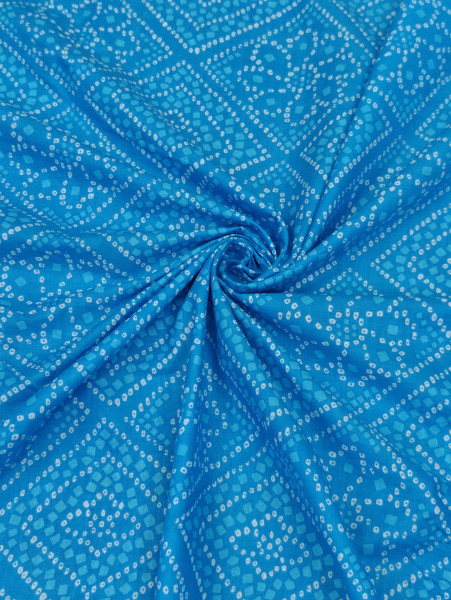 Turquoise Blue Bandhani Print