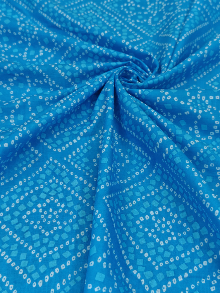 Image of Turquoise Blue Bandhani Print