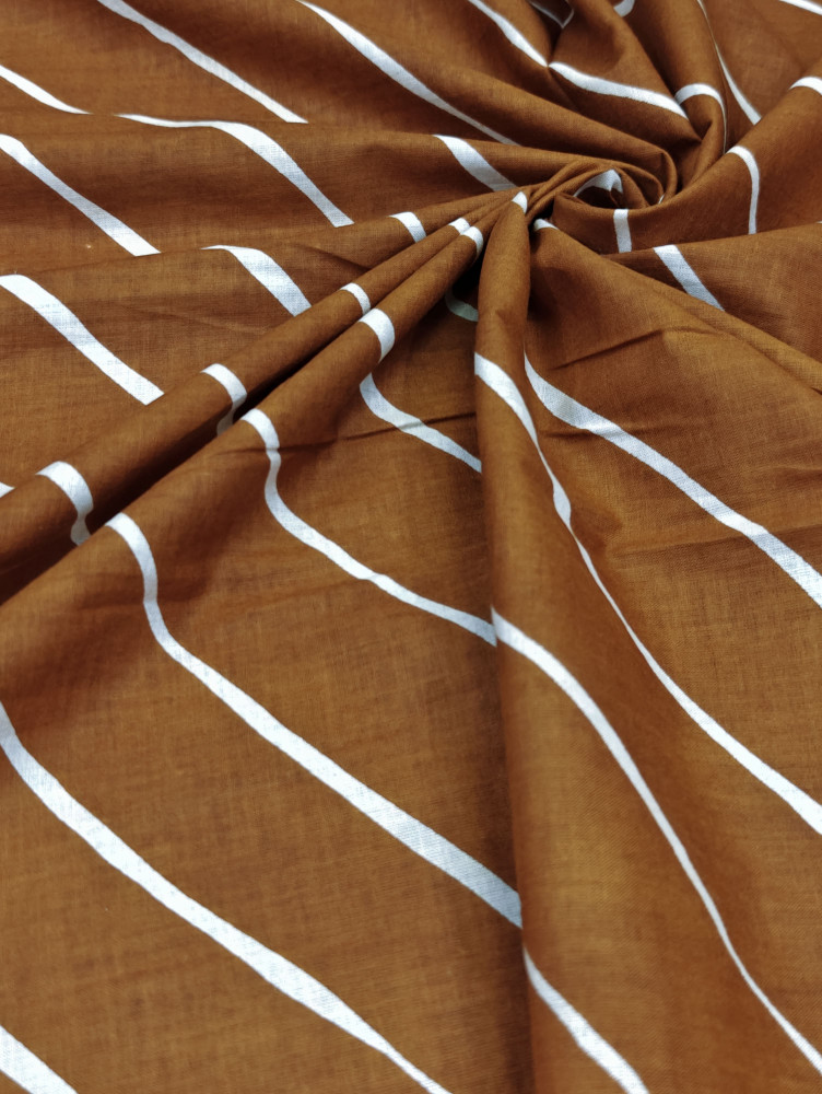 Image of Brown Lehriya Print