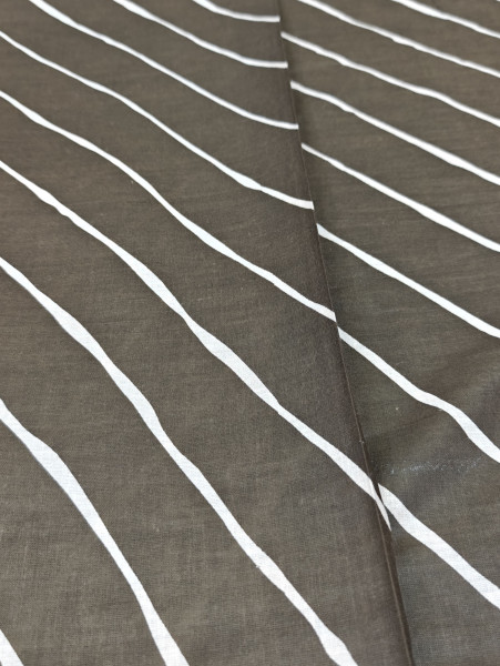 Charcoal Grey (taupe) Lehriya Print