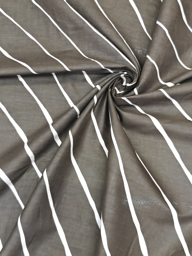 Image of Charcoal Grey (taupe) Lehriya Print