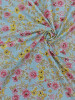 Beautiful Blue-Pink Floral  Printed  Cotton Fabric