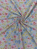 Beautiful Grey-Pink Floral  Printed  Cotton Fabric