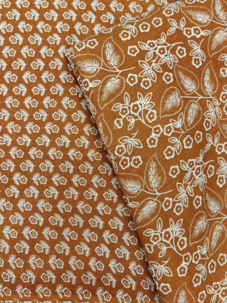 Rust Floral 3Pc Suit Set