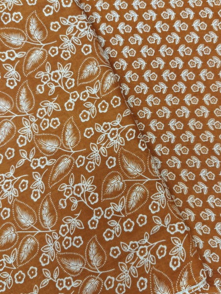 Rust Floral 3Pc Suit Set