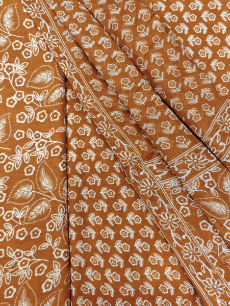 Rust Floral 3Pc Suit Set