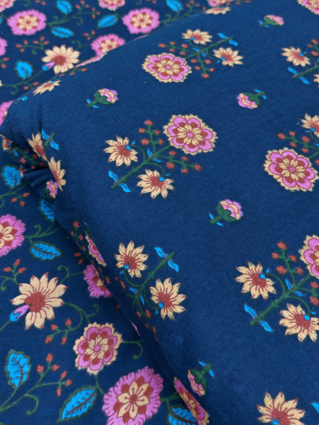Indigo Blue Floral 3Pc Suit Set