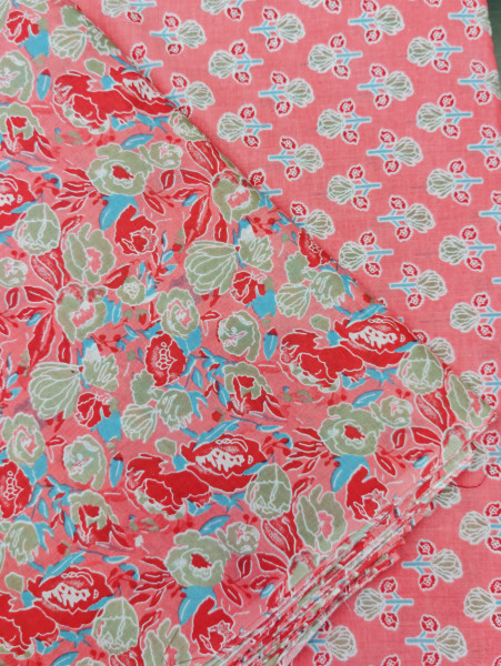 Peach Floral 3Pc Suit Set