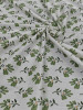 Green Buti Off-White Base Rayon Fabric