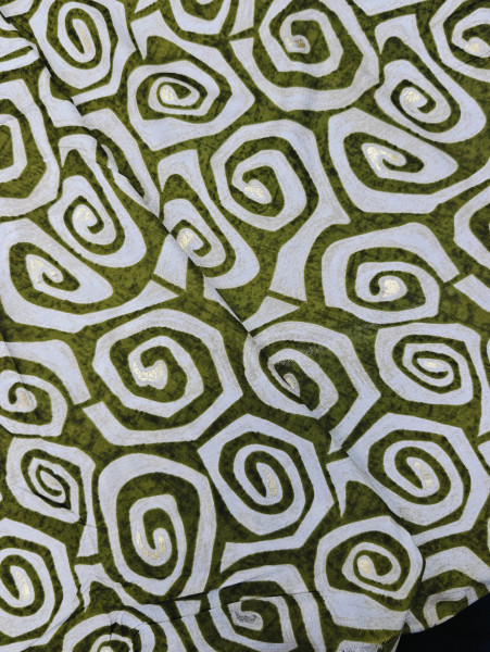 Green Abstract Geometrical pattern Fabric