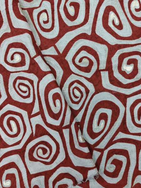 Rust Abstract Geometrical pattern Fabric