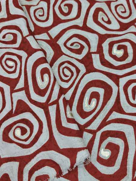 Rust Abstract Geometrical pattern Fabric