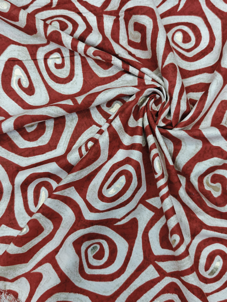 Image of Rust Abstract Geometrical pattern Fabric