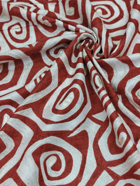 Rust Abstract Geometrical pattern Fabric