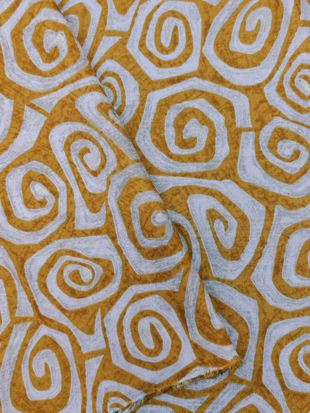 Yellow Abstract Geometrical pattern Fabric