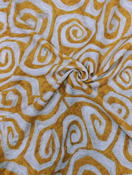Yellow Abstract Geometrical pattern Fabric