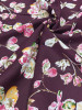 Discharge Wine Base Floral Printed Fabric