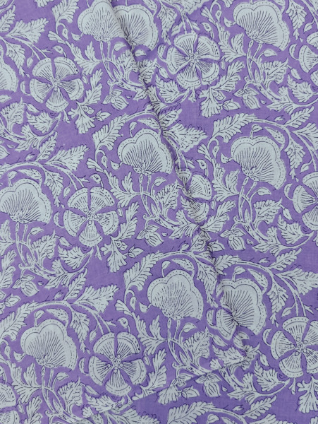 Lavender Floral Printed Fabric