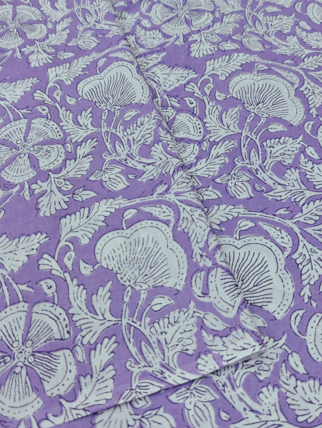 Lavender Floral Printed Fabric